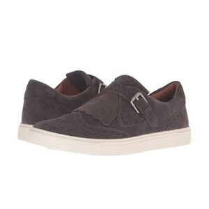 Frye Gemma Kiltie Smoke Gray Suede Oxford Wingtip Loafer Fashion Sneaker